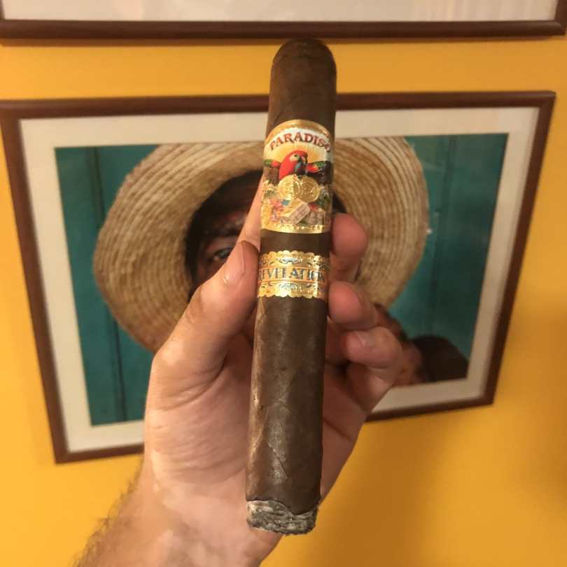 Chris Khatschadourian smoking the Paradiso (San Cristobal) Revelation Leviathan at Fidel. Beirut, Lebanon.