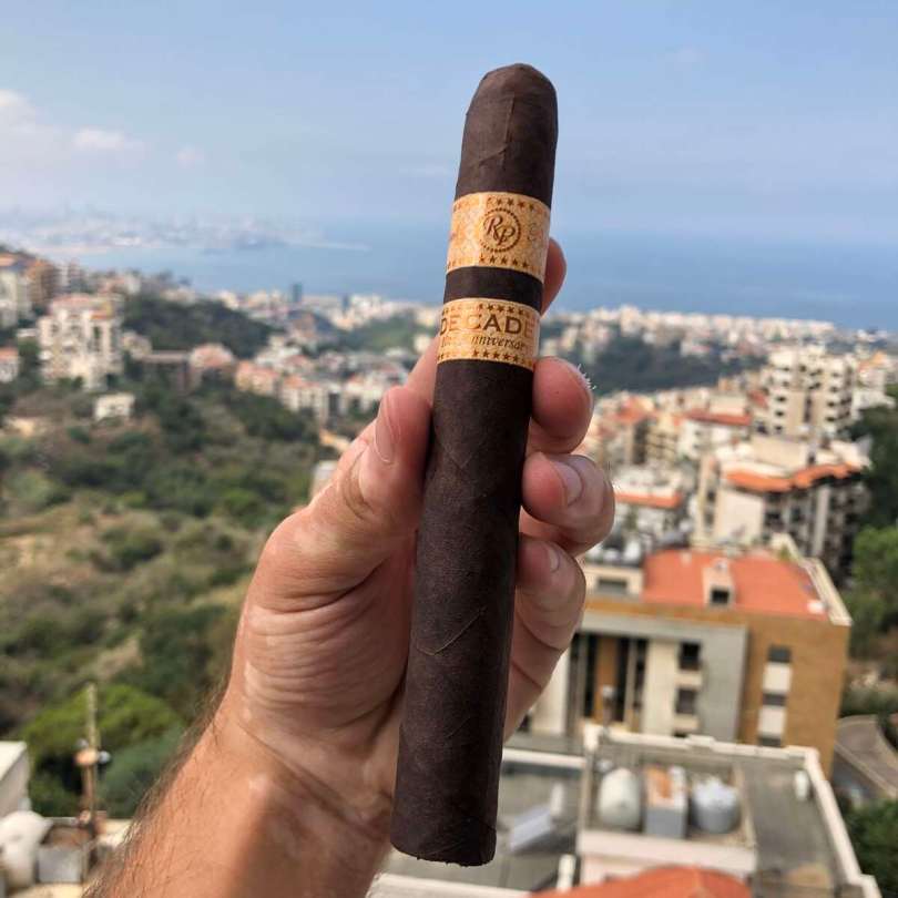 Rocky Patel Decade Toro with a good view in Lebanon