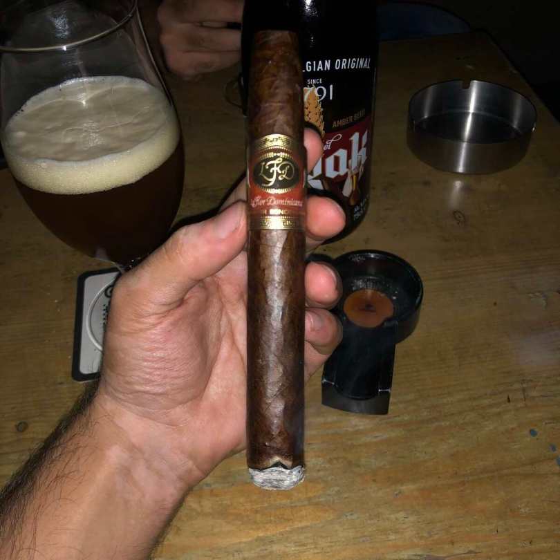 Smoking an LFD Air Bender Chisel Maduro at Fat Monk in Dbayeh