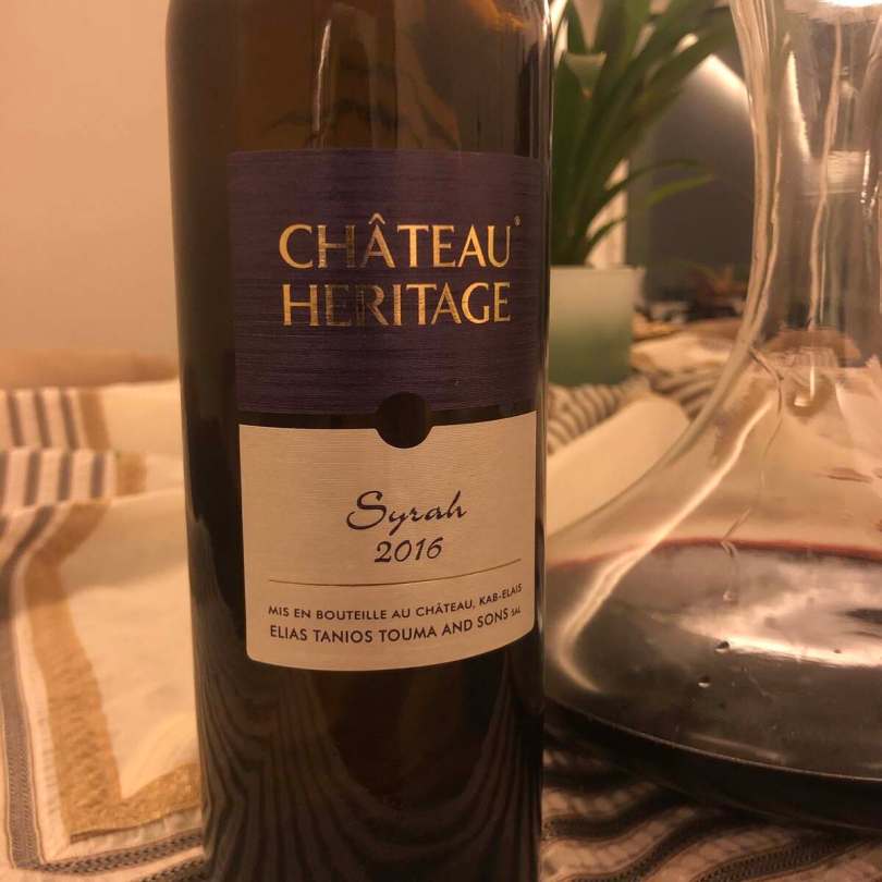 Lebanese Wines: Chateau Heritage Syrah 2016.