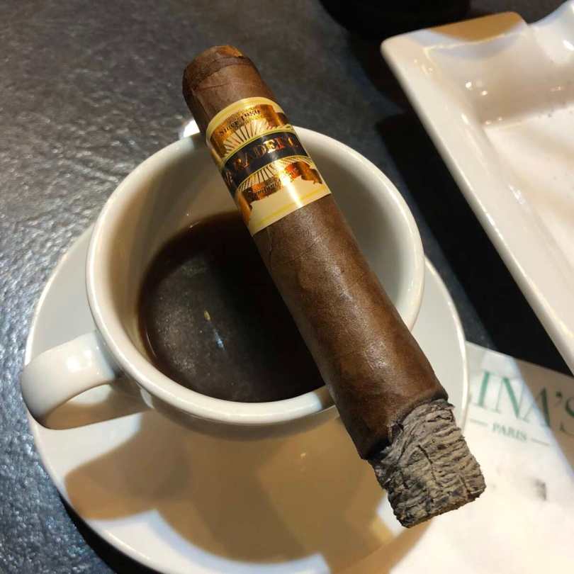 Varadero Cigar paired with French Press Coffee at Lina's, Mtayleb