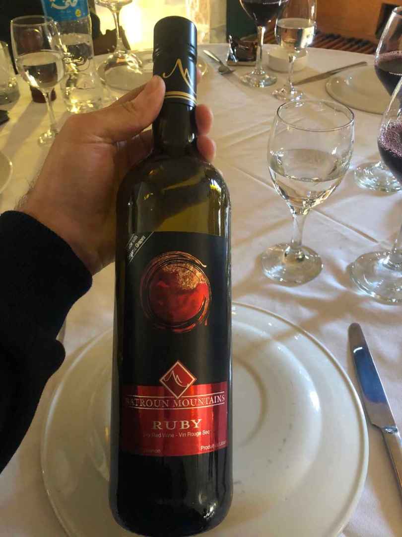 Batroun Mountains Ruby Wine at Qortoba in Baabdat