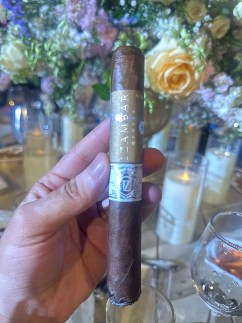 Smoking the Izambar Swindon cigar at a Lebanese wedding